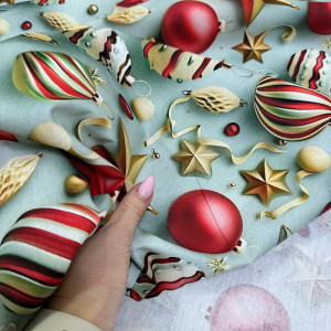 Ранфорс 5D новогодние игрушки