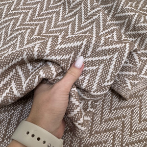 ПЛЕД-ПИКЕ ёлочка бежевая 210*210 см