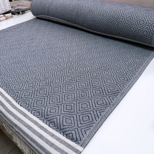 ПЛЕД-ПИКЕ ромбы индиго 170*210