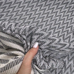 ПЛЕД-ПИКЕ зигзаг крупный графит 220*240 