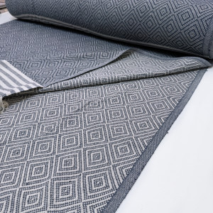 ПЛЕД-ПИКЕ ромбы индиго 170*210