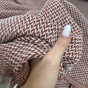 ПЛЕД-ПИКЕ косичка терракот 210*220 см