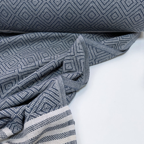 ПЛЕД-ПИКЕ ромбы индиго 170*210