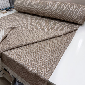 ПЛЕД-ПИКЕ ёлочка бежевая 210*210 см