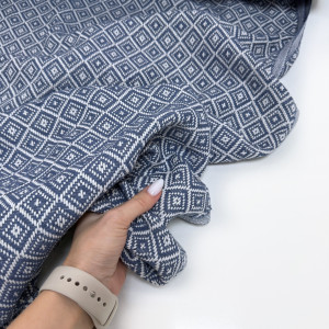 ПЛЕД-ПИКЕ ромбики индиго 210*210