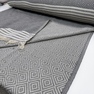 ПЛЕД-ПИКЕ ромбы графит 170*210