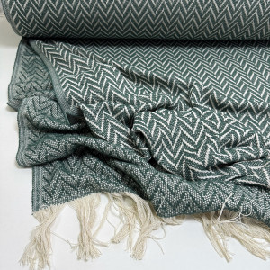 ПЛЕД-ПИКЕ ёлочка изумруд 210*225 см