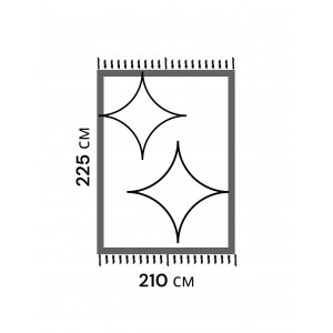 ПЛЕД-ПИКЕ ёлочка горчица 210*225 см