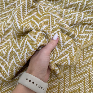 ПЛЕД-ПИКЕ ёлочка горчица 210*225 см