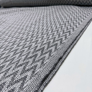 ПЛЕД-ПИКЕ зигзаг крупный графит 220*240 