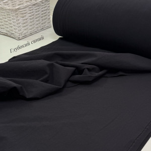 Вареный хлопок глубокий синий