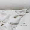 Вафельное полотно клеточка soft молочный