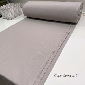 Вареный хлопок серо-бежевый