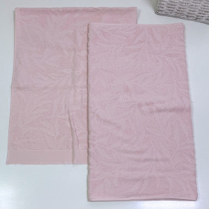 Купон листья 70*140 пастельный розовый 