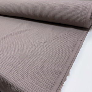 Вафельное полотно клеточка soft тауп