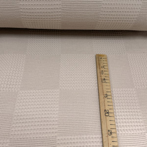 Вафельное полотно светло-бежевый шахматное