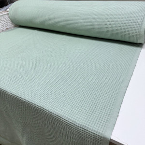 Вафельное полотно клеточка soft ментол