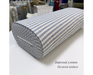 Вареный хлопок полоска индиго