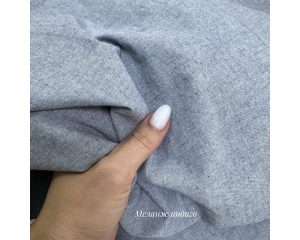 Вареный хлопок меланж индиго