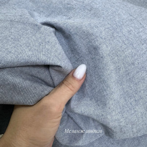 Вареный хлопок меланж индиго