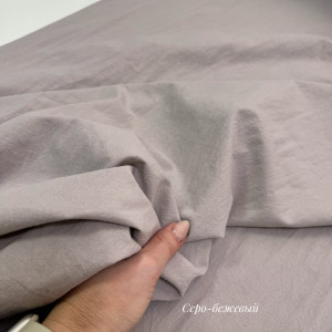 Вареный хлопок серо-бежевый