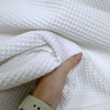 Вафельное полотно клеточка soft белый