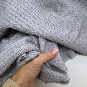 Вязаное полотно серый