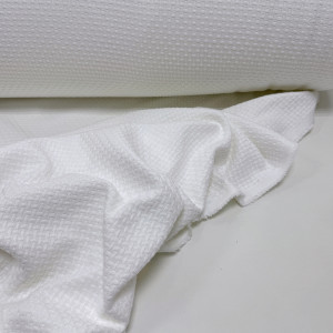 Пике-жаккард белый