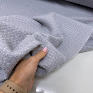 Пике-жаккард серый