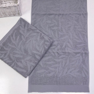 Купон листья 70*140см серый