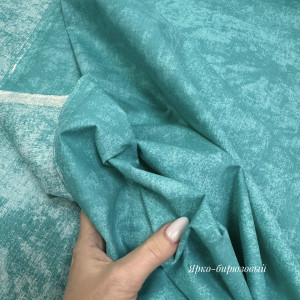 Ранфорс мрамор ярко-бирюзовый