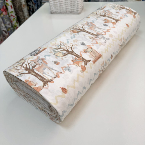 Ранфорс лесная роща терракот