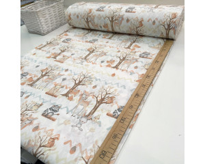 Ранфорс лесная роща терракот