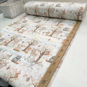 Ранфорс лесная роща терракот