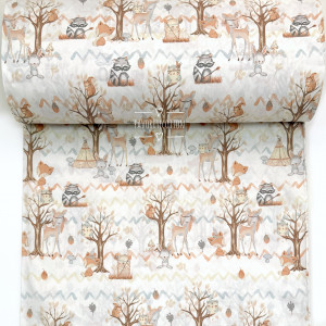 Ранфорс лесная роща терракот