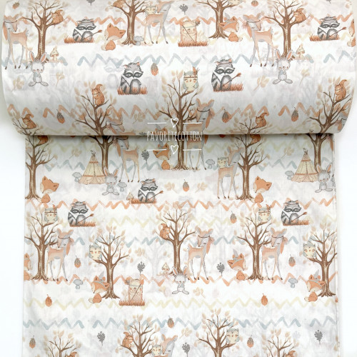 Ранфорс лесная роща терракот