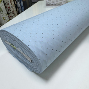 Ранфорс точка на голубом