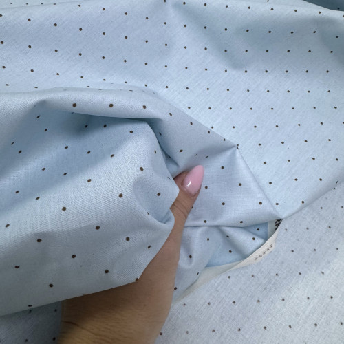 Ранфорс точка на голубом