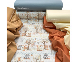 Ранфорс лесная роща терракот