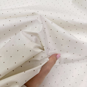 Ранфорс точка на кремовом