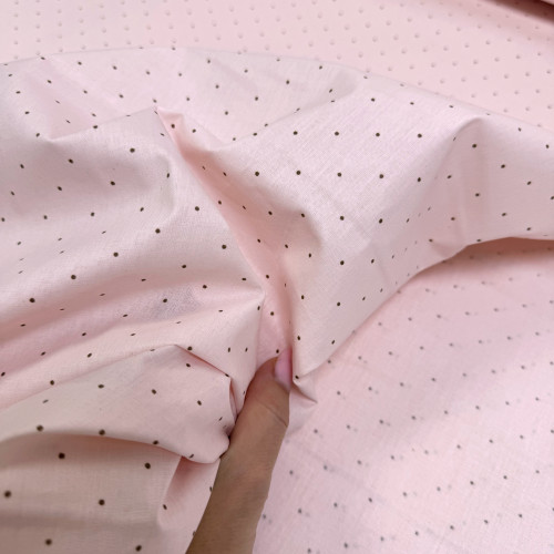 Ранфорс точка на розовом