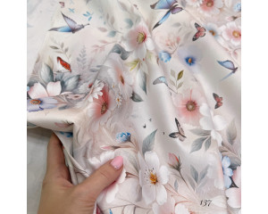 Сатин цветы 137