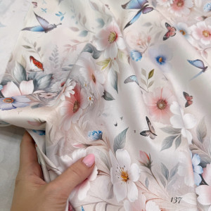 Сатин цветы 137