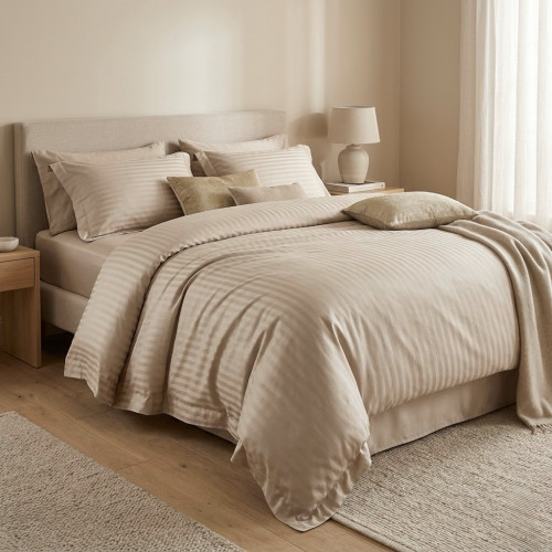 Страйп-сатин W 5 (бежевый)