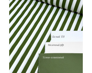 DUCK полоска темно-оливковый круп