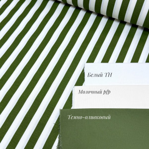 DUCK полоска темно-оливковый круп