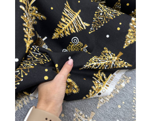 DUCK ёлки золотые на чёрном