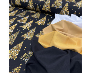 DUCK ёлки золотые на чёрном