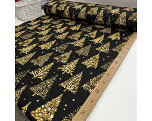 DUCK ёлки золотые на чёрном