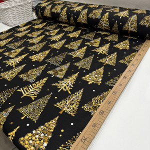 DUCK ёлки золотые на чёрном